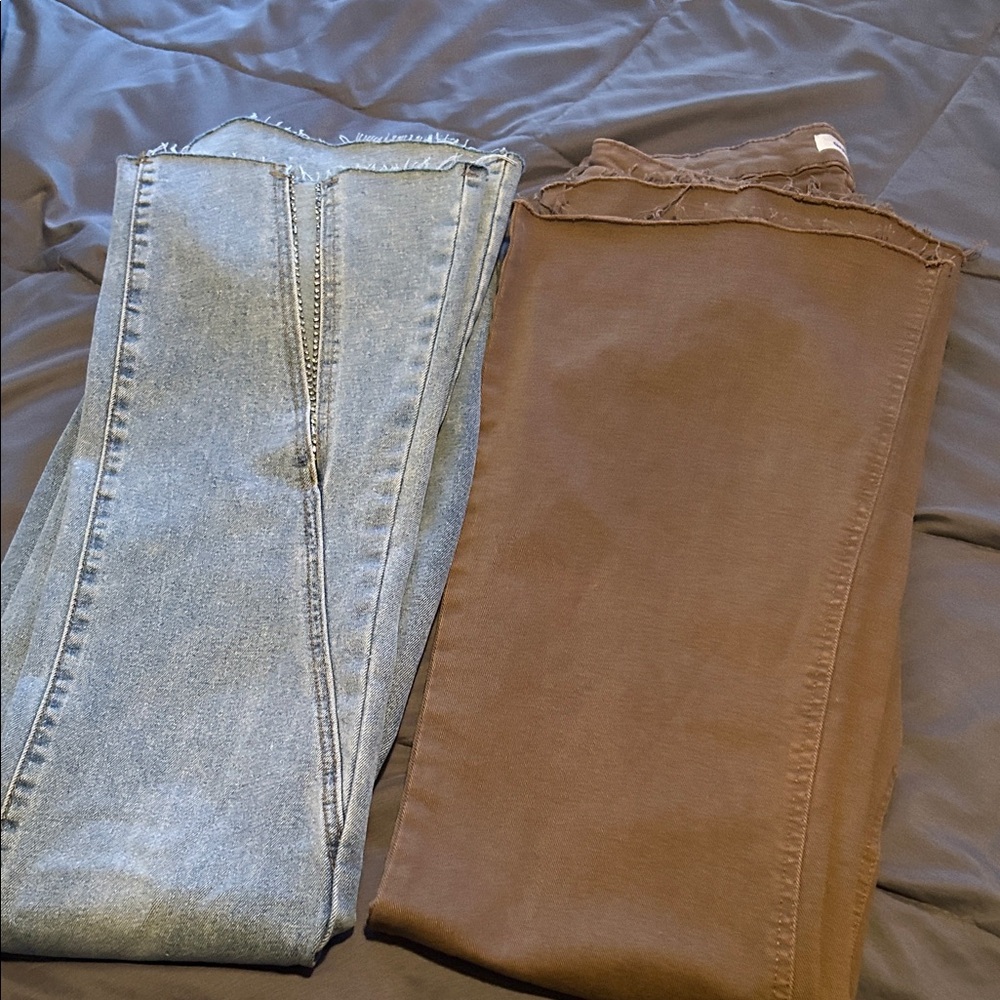 Blue and Brown Jeans